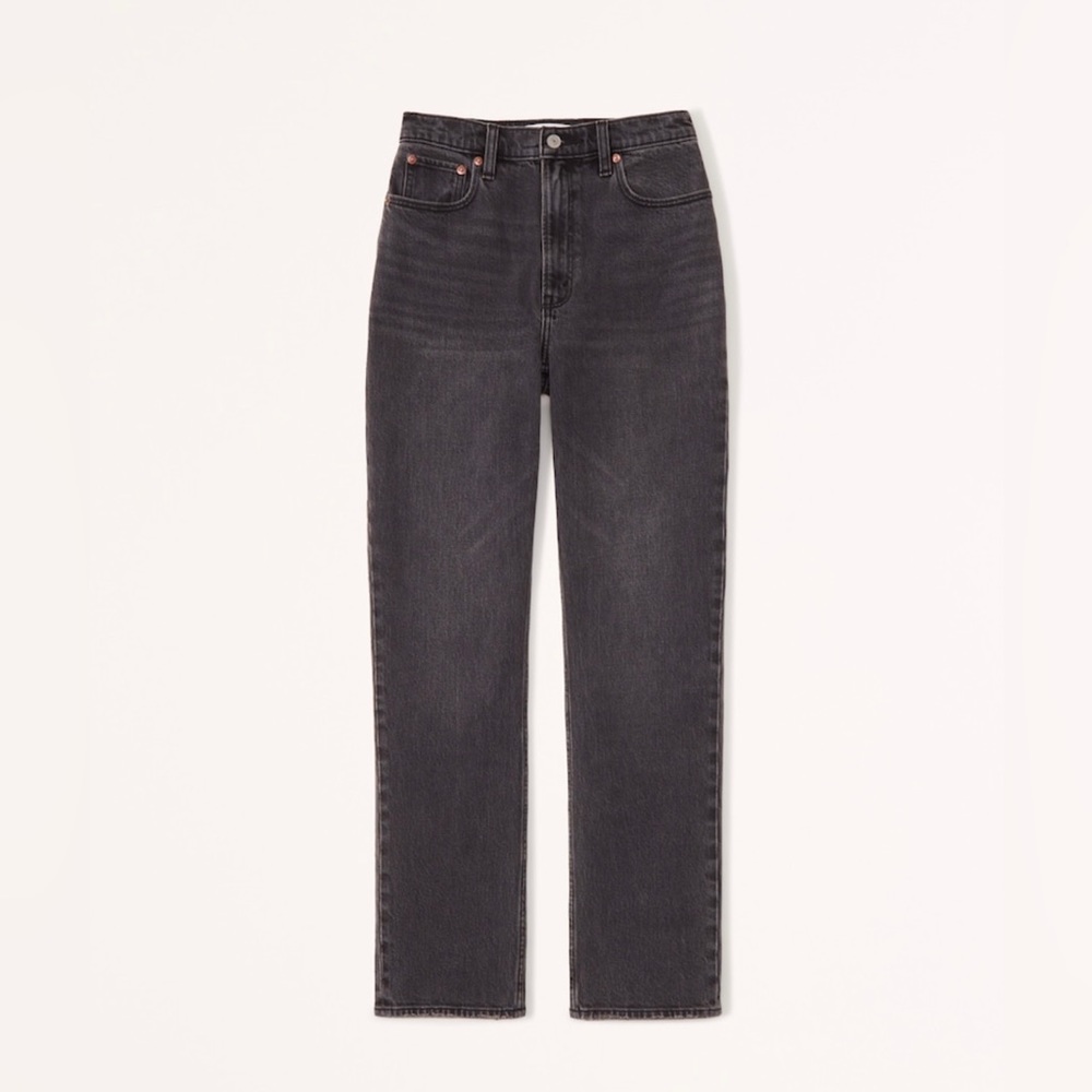 Abercrombie & Fitch Ultra High Rise 90s Straight Jean Black - Women’s 28 6s